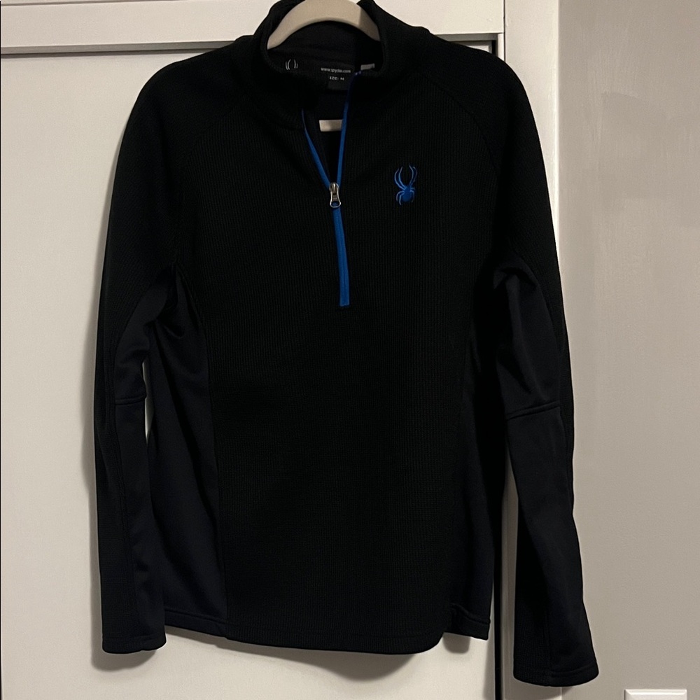 Spyder Black Pullover with Blue Detail